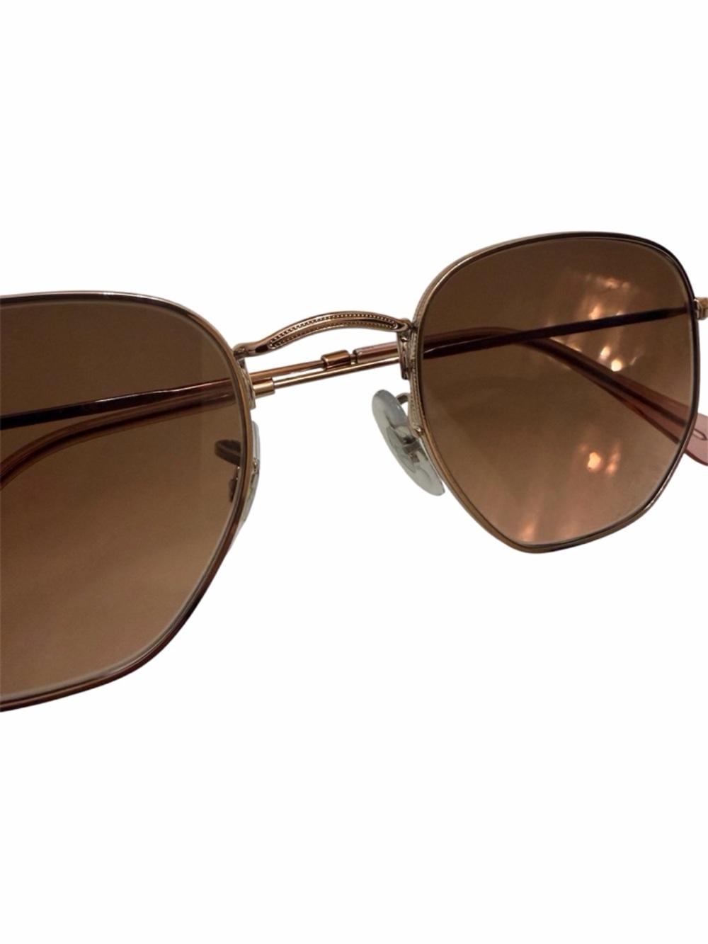 Ray-Ban Hexagonal Flat Sunglasses Copper Frame RB3548-N 9069/A5 48/21 140 3N - Picture 4 of 9